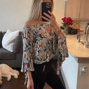 Blue Floral Top